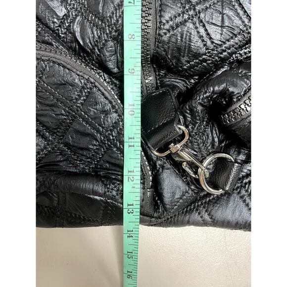 SONDRA ROBERTS SQUARED Black Quilted Purse Backpacks 12.5"x13.5" - Picture 11 of 12